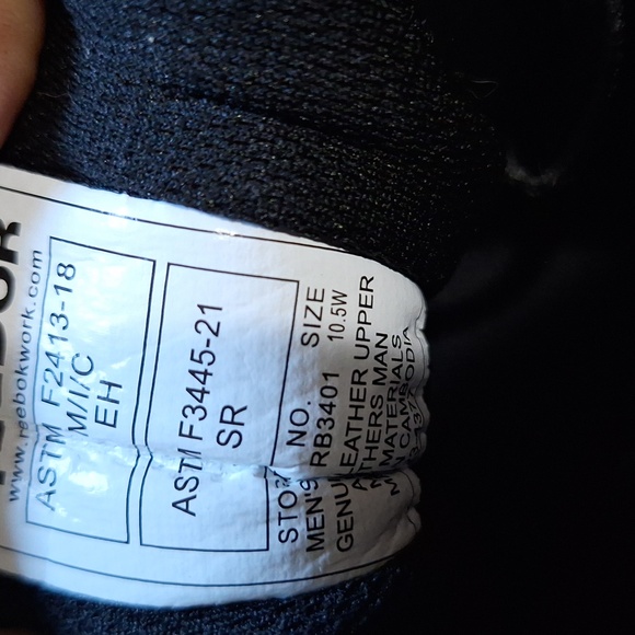 Reebok Work Mens Work Waterproof Athletic Mid Cut Shoes Boots Size 10.5 - Picture 5 of 9